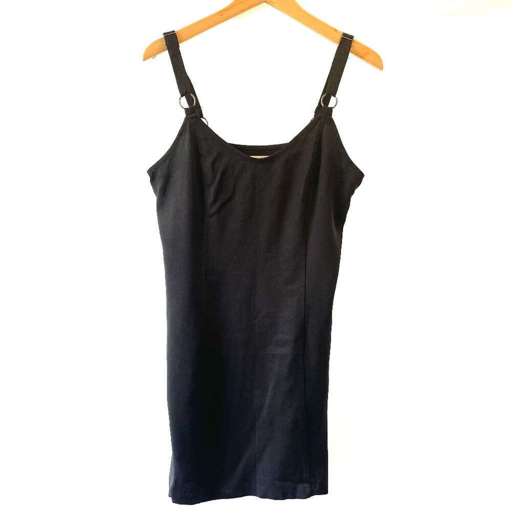Lottie Moss Simple Black Mini Dress Minimalist Sleeveless Strappy M Sundress